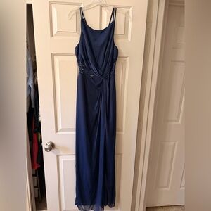 David's Bridal Navy Maxi Dress